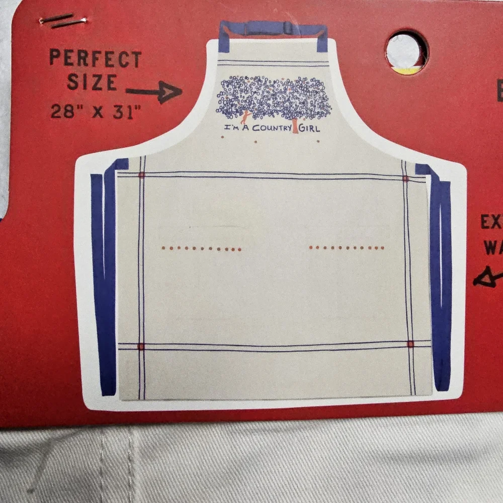 Blue Q I'm a Country Girl Heavy Duty Cotton Twill Apron